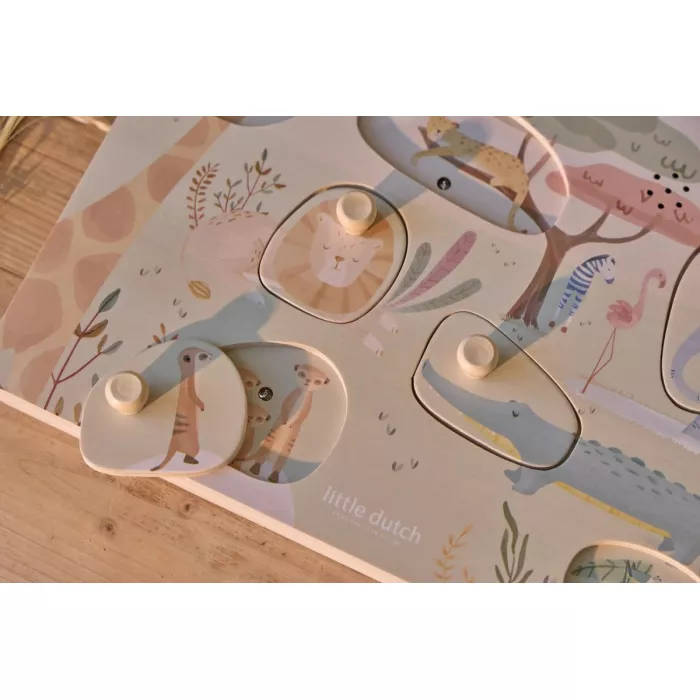 Puzzle-ul Sonor cu Animale Safari – Descoperă, Ascultă și Joacă-te