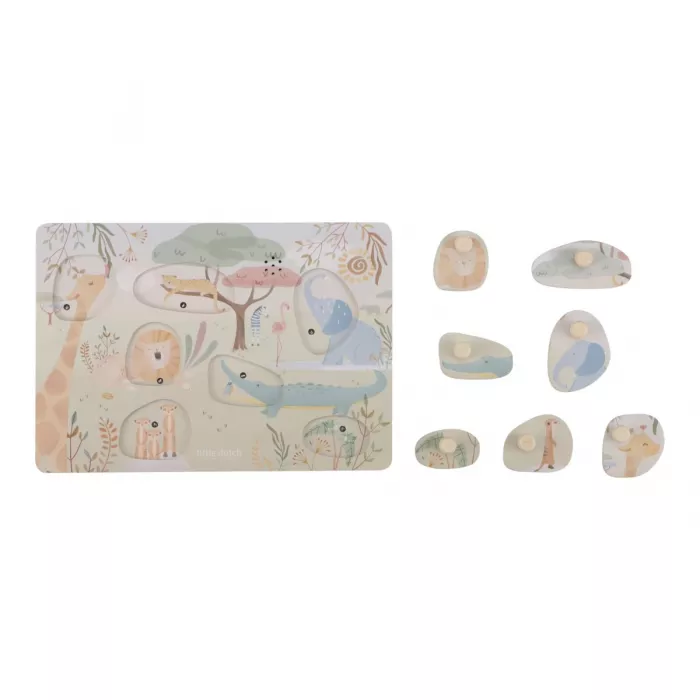Puzzle-ul Sonor cu Animale Safari – Descoperă, Ascultă și Joacă-te