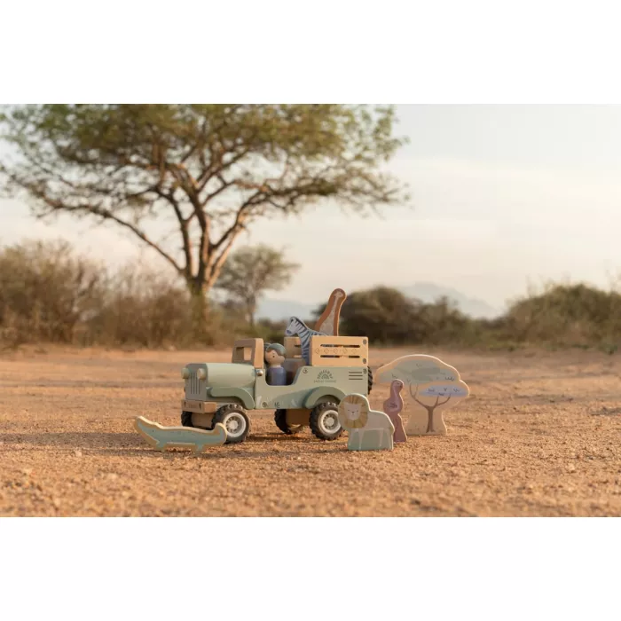 Jucarie din lemn FSC sortator forme - Masina - Safari Friends - Little Dutch