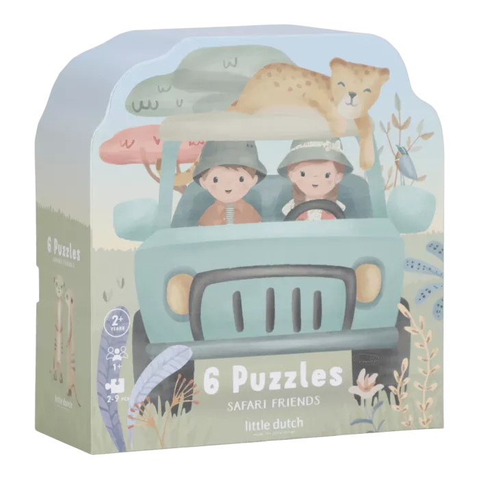 Setul de Puzzle-uri Safari Friends – Aventură și Descoperire pentru Cei Mici
