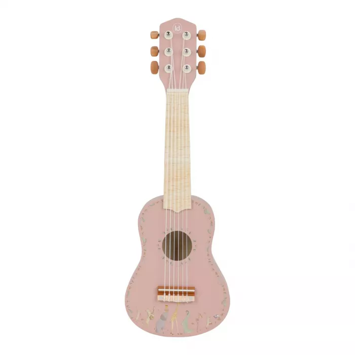Chitara din lemn FSC - Pink - Safari Friends - Little Dutch