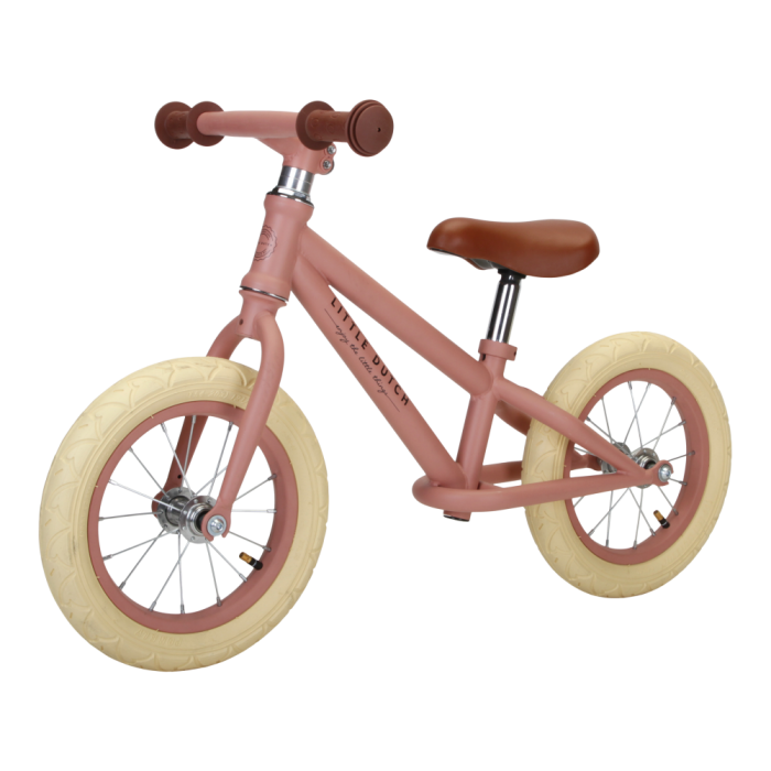 Bicicleta de echilibru fara pedale - Roz mat - Little Dutch Bicicleta de echilibru fara pedale - Roz mat - Little Dutch