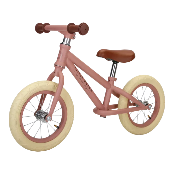 Bicicleta de echilibru fara pedale - Roz mat - Little Dutch