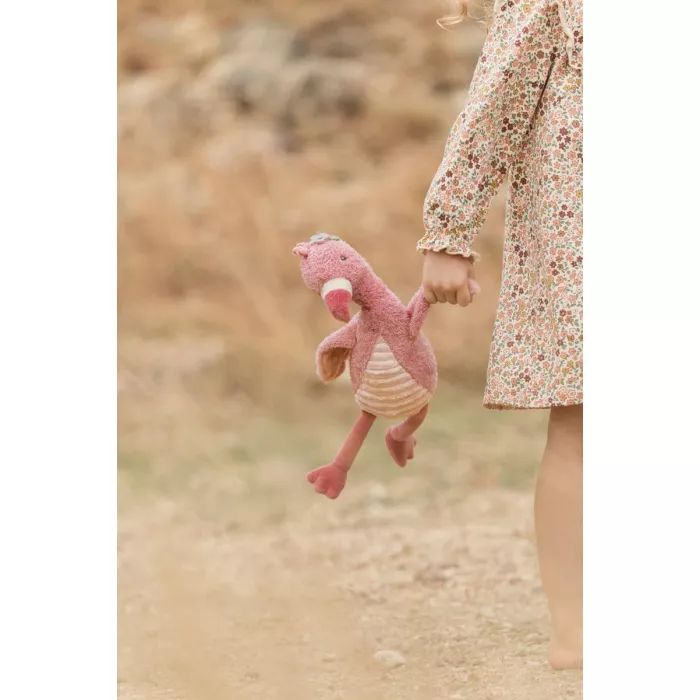 Flamingo de pluș Safari Friends pentru bebeluși și copii