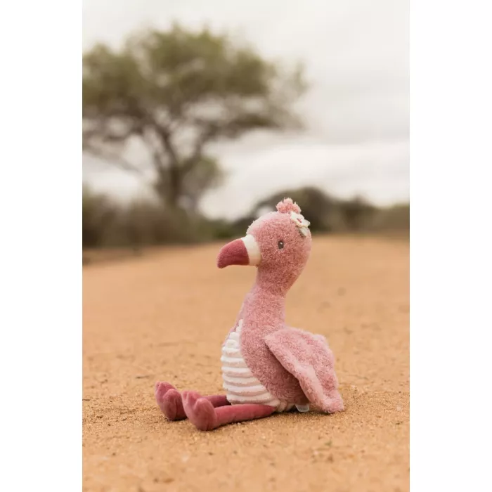 Flamingo de pluș pentru bebeluși Safari Friends
