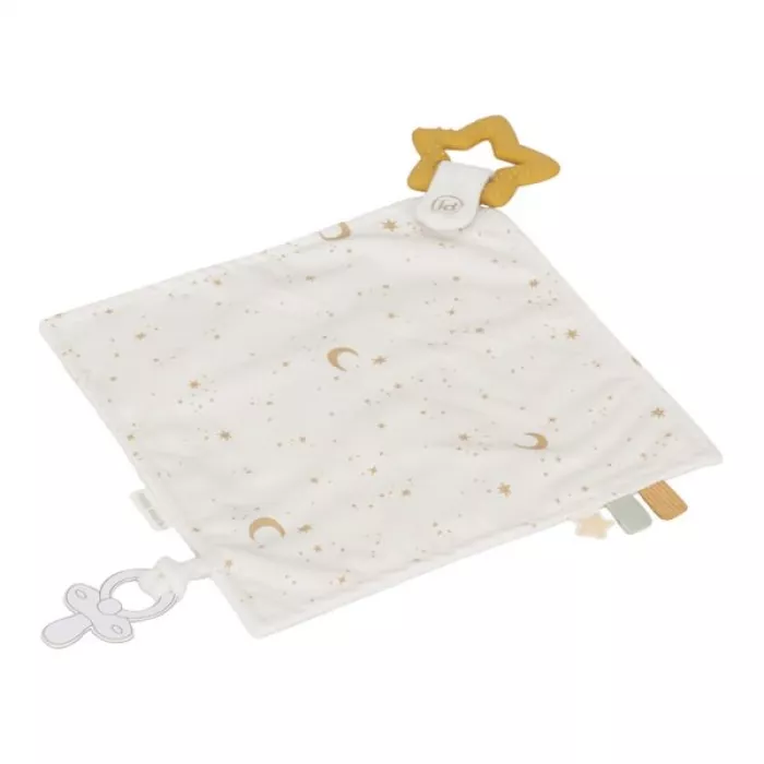 Jucarie paturica cu inel de dentitie - Newborn Naturals - Little Dutch