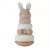 Jucarie din lemn FSC si textil pentru stivuire - Baby Bunny - Little Dutch
