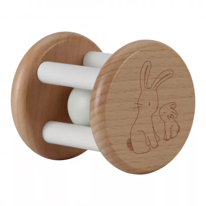 Jucarie din lemn FSC pentru bebelusi - Cilindru cu bila - Baby Bunny - Little Dutch