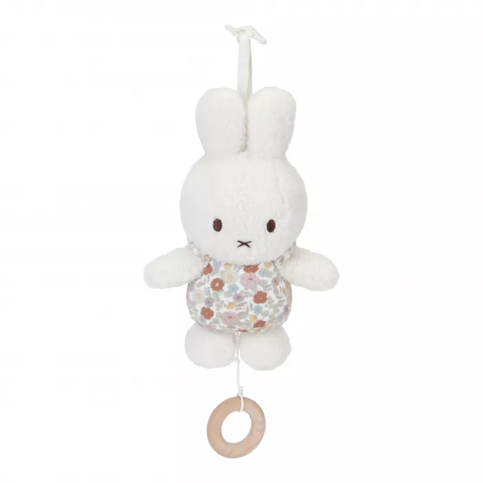 Jucarie muzicala din plus - Miffy Vintage Little Flowers - Little Dutch