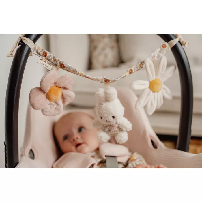 Jucarie senzoriala pentru carucior - Miffy Vintage Little Flowers - Little Dutch