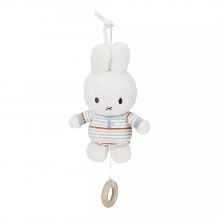 Jucarie muzicala din plus - Miffy Vintage Sunny Stripes - Little Dutch