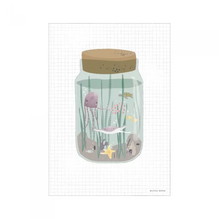 Poster A3 - Mini Ocean Jar - Little Dutch