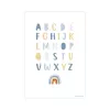 Poster A3 - Rainbow Alphabet - albastru - Little Dutch