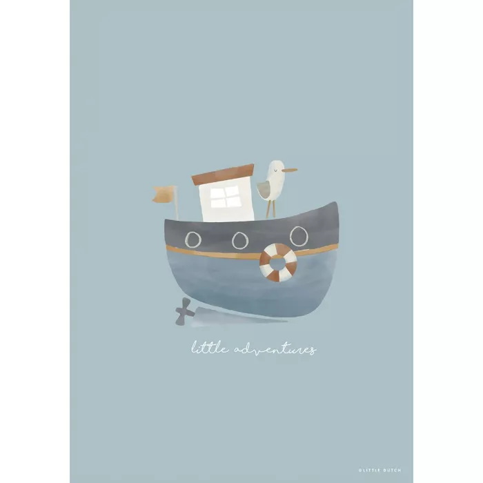 Poster A3 - Sailors Bay Blue - Little Dutch