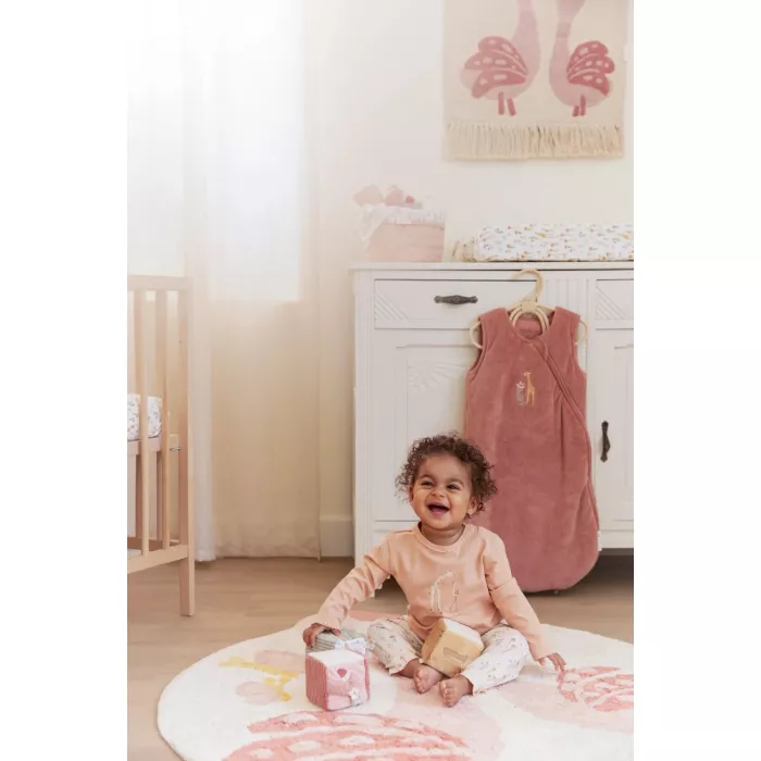 Covor tesut din bumbac organic pentru camera copilului - Flamingo - Little Dutch