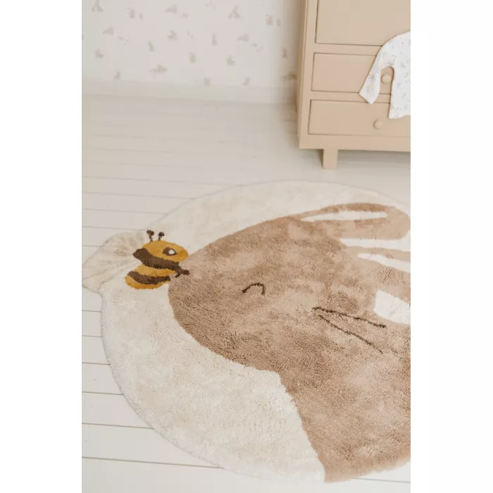 Covor - 110 cm - Iepuras cu albinuta - Little Dutch