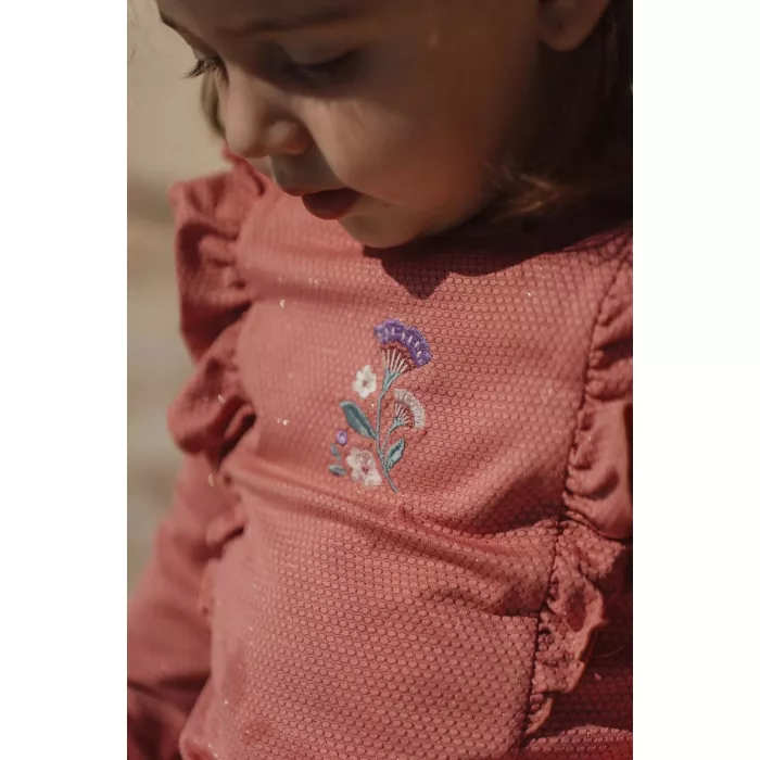Bluza de inot cu maneca lunga cu protectie UV 40+ - Dreamy Pink Sparkle - Little Dutch