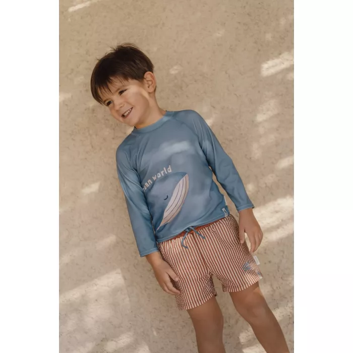 Bluza de inot cu maneca lunga cu protectie UV 40+ - Ocean Blue - Little Dutch