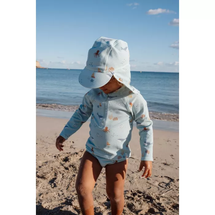 Bluza de inot cu maneca lunga cu protectie UV 40+ - Ocean Friends - Little Dutch