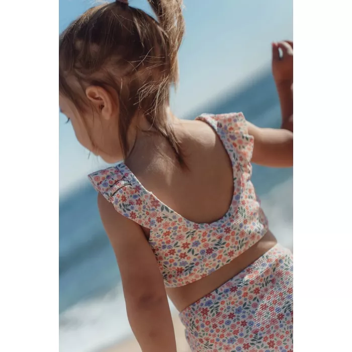 Costum de baie in 2 piese cu volane - Dreamy Flowerfield - Little Dutch