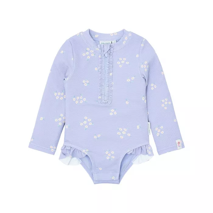 Costum de baie intreg cu maneca lunga cu protectie UV 40+ - Dreamy Lavender - Little Dutch