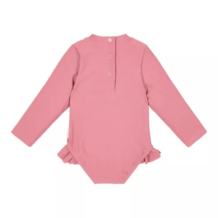 Costum de baie intreg cu maneca lunga cu protectie UV 40+ - Dreamy Pink - Little Dutch