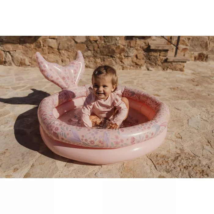 Costum de baie intreg cu maneca lunga cu protectie UV 40+ - Dreamy Seashells - Little Dutch