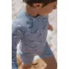 Costum de baie intreg cu maneca lunga cu protectie UV 40+ - Ocean Splash - Little Dutch
