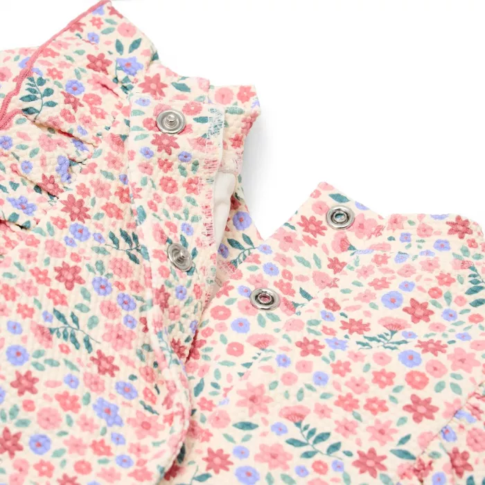 Costum de baie intreg cu maneca scurta - Dreamy Flowerfield - Little Dutch