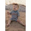 Costum de baie intreg cu maneca scurta - Ocean Blue Stripes - Little Dutch