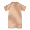Costum de baie intreg cu maneca scurta - Ocean Brown Stripes - Little Dutch