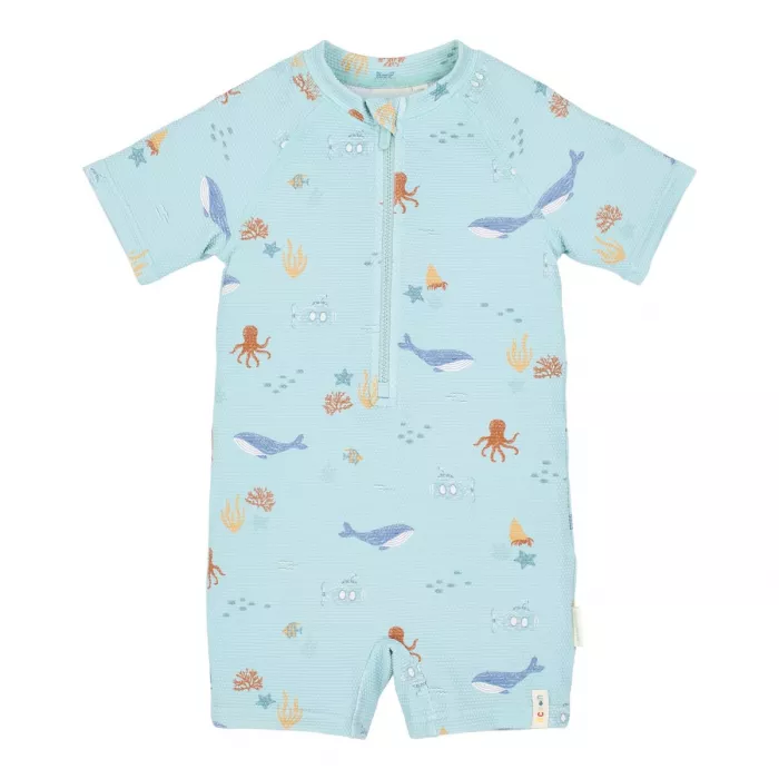 Costum de baie intreg cu maneca scurta - Ocean Friends - Little Dutch