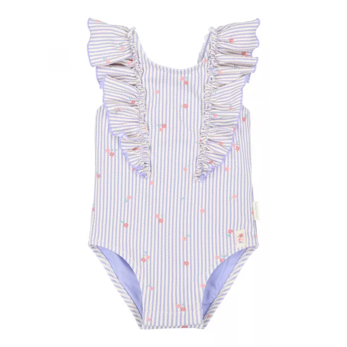 Costum de baie intreg cu volane - Dreamy Stripes - Little Dutch