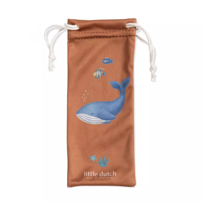 Ochelari de soare pentru copii - Ocean Brown Stripes - Little Dutch