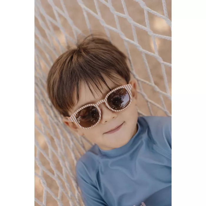 Ochelari de soare pentru copii - Ocean Brown Stripes - Little Dutch