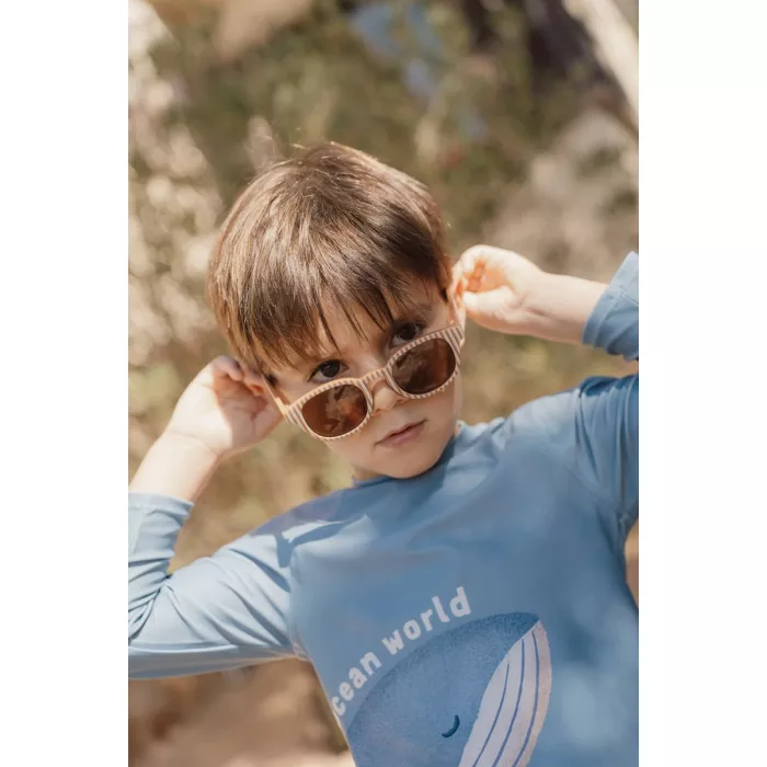Ochelari de soare pentru copii - Ocean Brown Stripes - Little Dutch