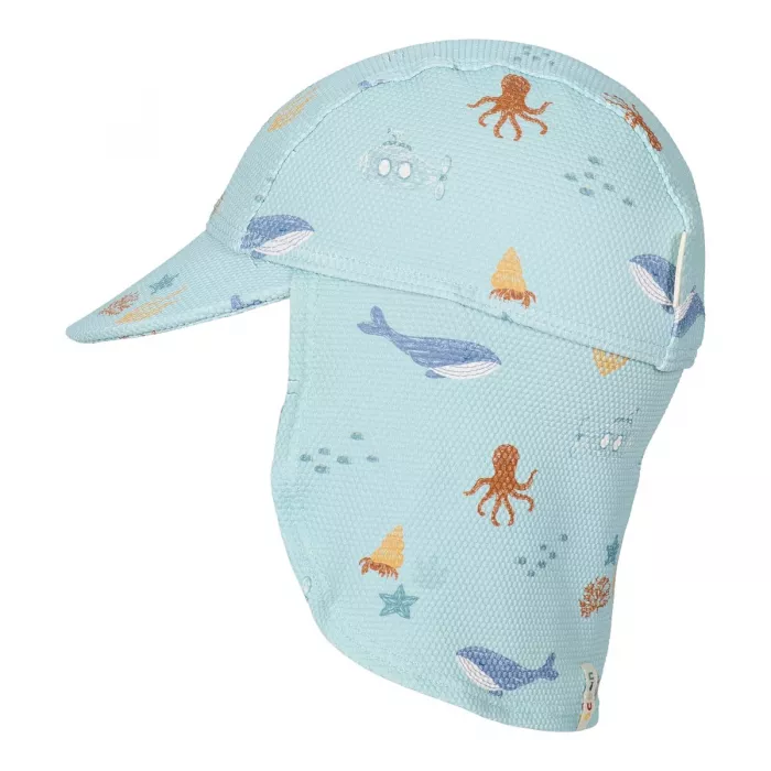 Palarie de soare cu protectie UV 40+ - Ocean Friends - Little Dutch