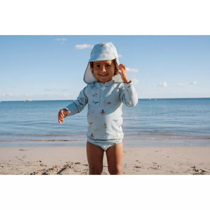 Palarie de soare cu protectie UV 40+ - Ocean Friends - Little Dutch