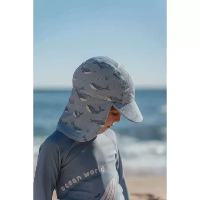 Palarie de soare cu protectie UV 40+ - Ocean Splash - Little Dutch