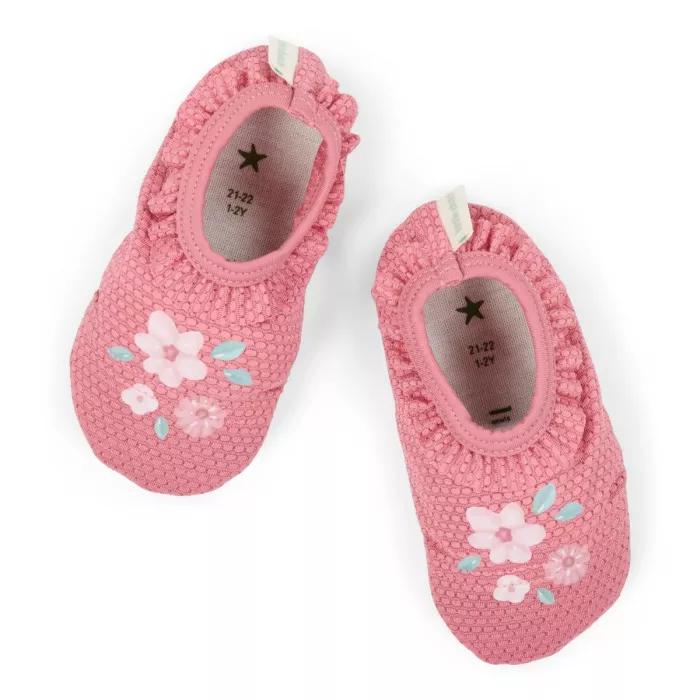 Papuci de inot pentru plaja - Dreamy Pink Rose - Little Dutch
