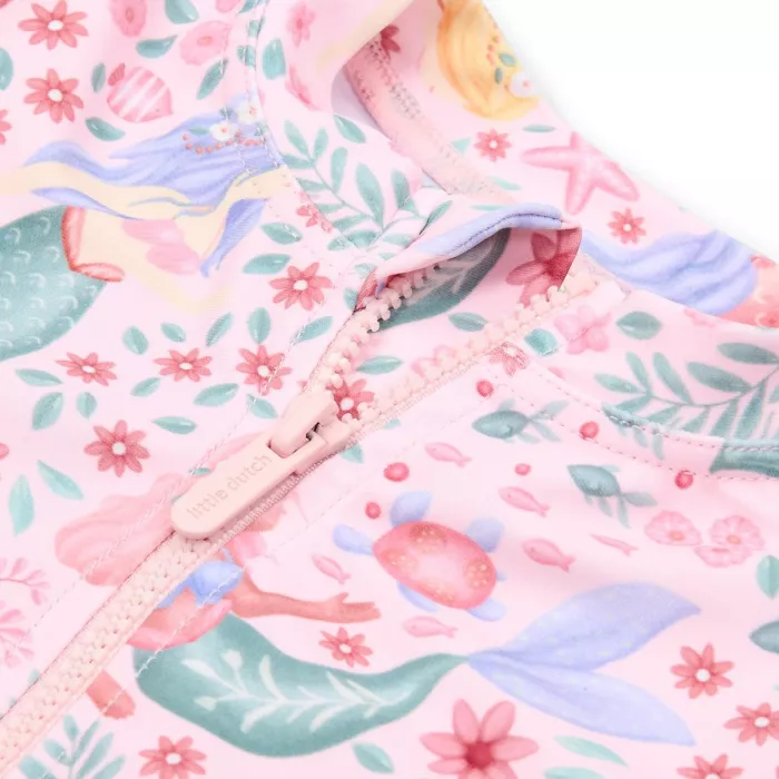 Set bluza de inot cu maneca lunga si sort de baie cu protectie UV 40+ - Dreamy Mermaid - Little Dutch