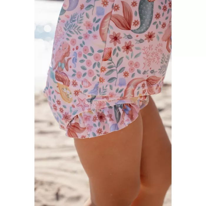 Set bluza de inot cu maneca lunga si sort de baie cu protectie UV 40+ - Dreamy Mermaid - Little Dutch