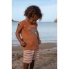 Set maiou si pantaloni scurti - Ocean World Brown - Little Dutch