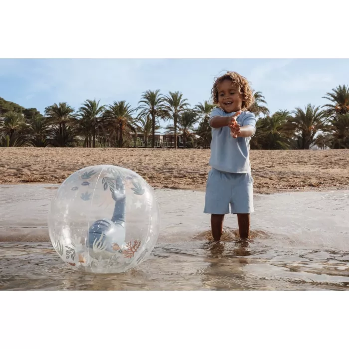 Set tricou maneca scurta si pantaloni scurti - Ocean World Blue - Little Dutch