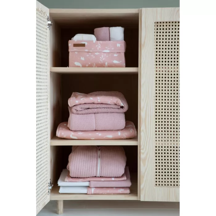 Cearsaf din bumbac - 110 x 140 cm - Ocean Pink - Little Dutch