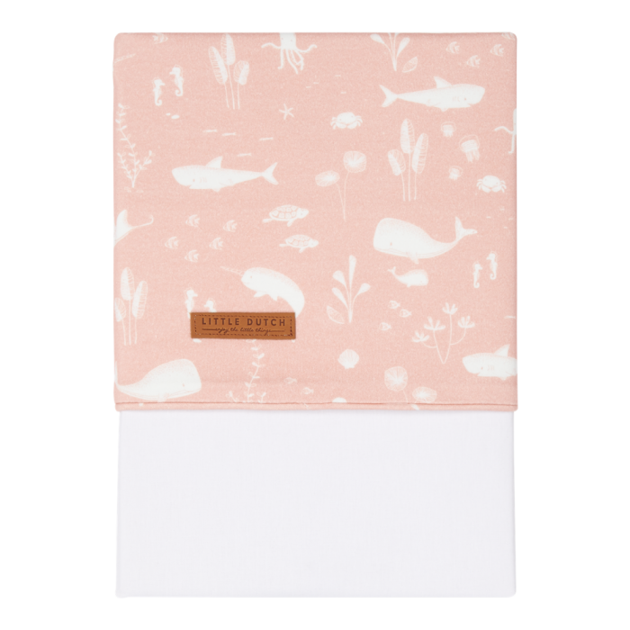 Cearsaf din bumbac - 110 x 140 cm - Ocean Pink - Little Dutch Cearsaf din bumbac - 110 x 140 cm - Ocean Pink - Little Dutch