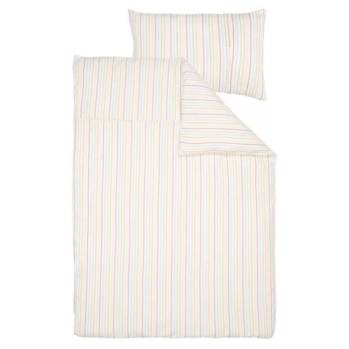 Lenjerie pentru patut - 100 x 140 cm - Vintage Sunny Stripes - Little Dutch