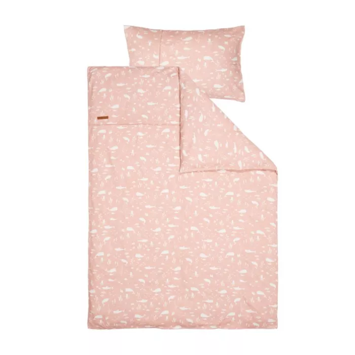 Lenjerie pentru pat - 100 x 140 cm - Ocean Pink - Little Dutch