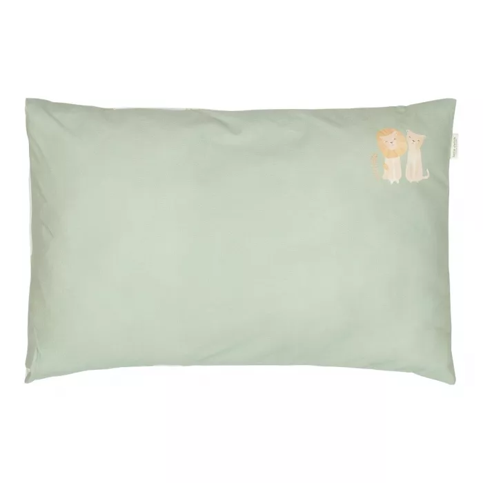 Lenjerie pentru patut - 100 x 140 - Green Leo Safari - Little Dutch