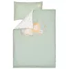 Lenjerie pentru patut - 100 x 140 - Green Leo Safari - Little Dutch